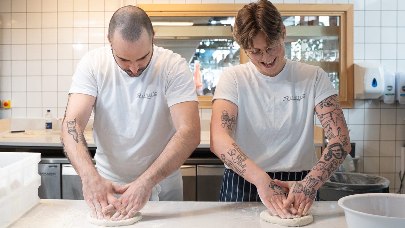staff under training to become pizzaioli