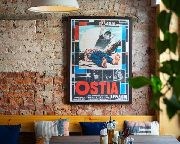 ostia poster at italian restaurant