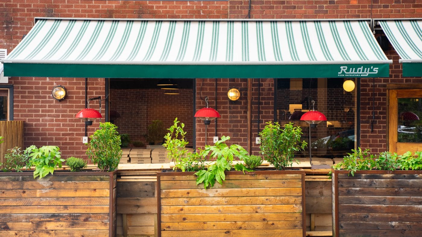 outside area harborne pizza restaurant