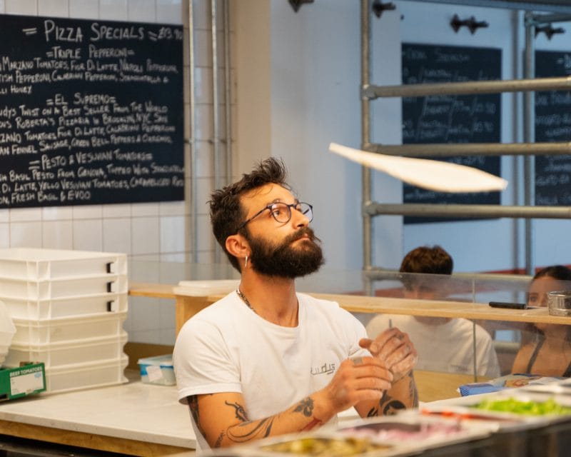 pizzaioli making neapolitan pizza in leeds