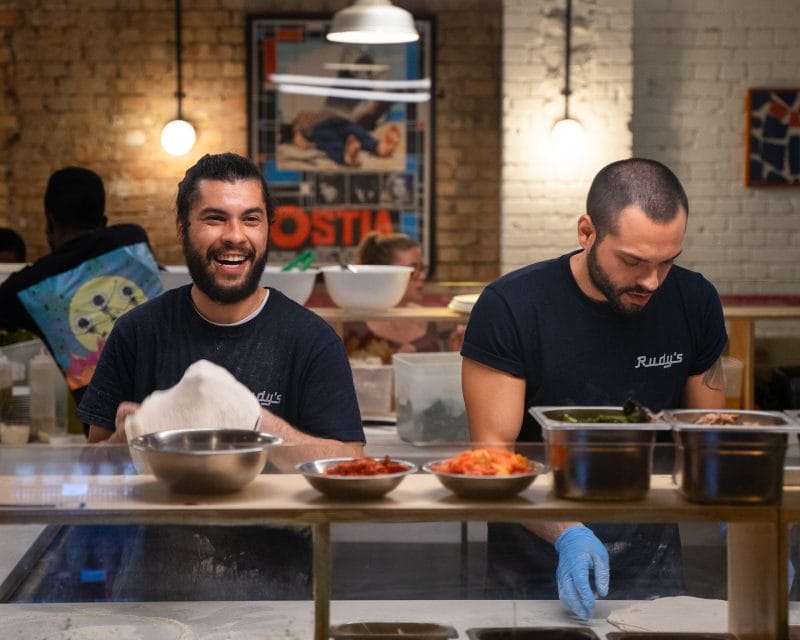 pizzaioli at authentic neapolitan pizza restaurant in soho