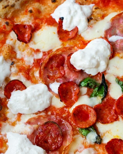 cheese and pepperoni pizza