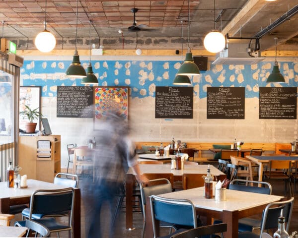 colourful decor of italian restaurant